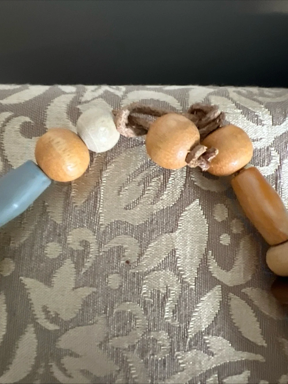 Chunky Wooden Necklace Gold Tone Spacers = Different Sizes, Colors & Shapes Boho
